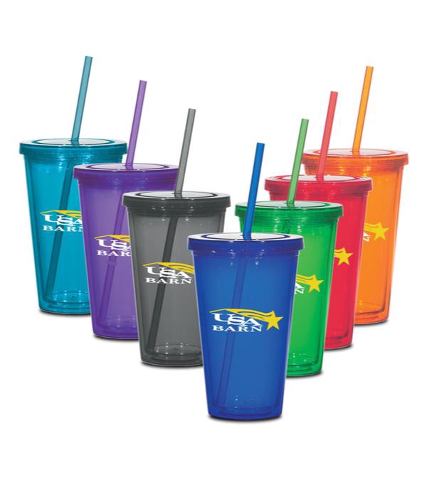 16 oz. Newport Acrylic Tumbler With Straw