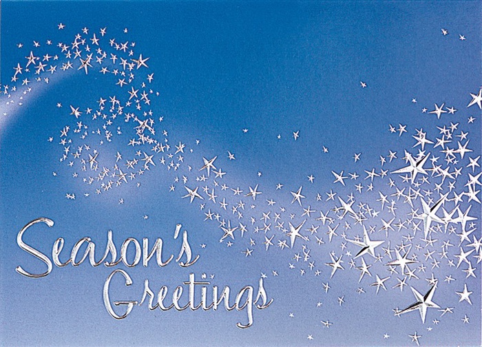 Classic Magical Wisp of Stars Holiday Greeting Card
