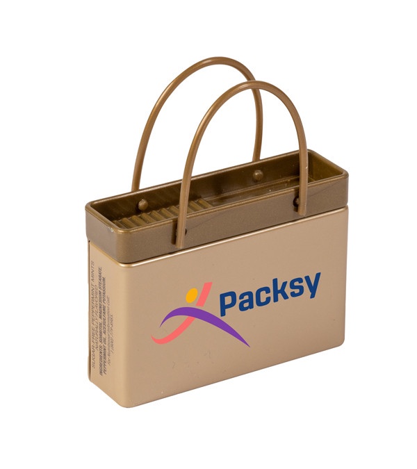 Gold Shopping Bag Mint Tin