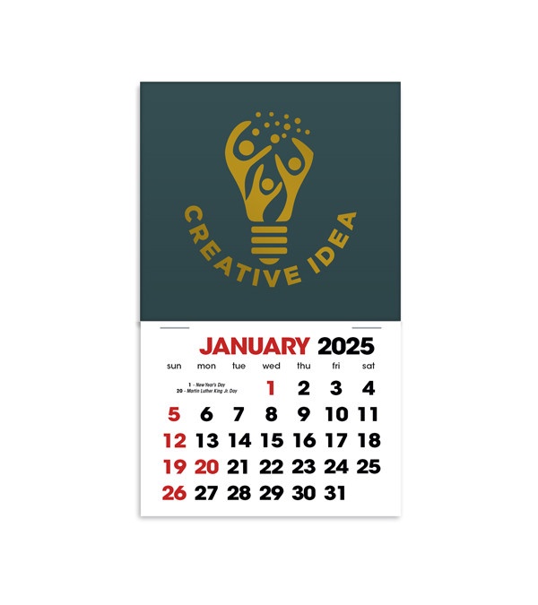 2-Color Stick Up Grid, English (14-Month) Square Shape