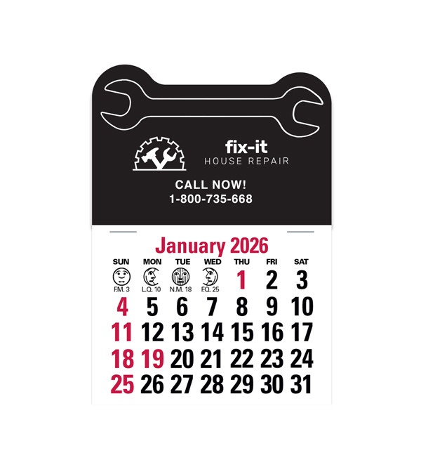 2-Color Stick Up Grid, English (13-Month) Tractor 2026
