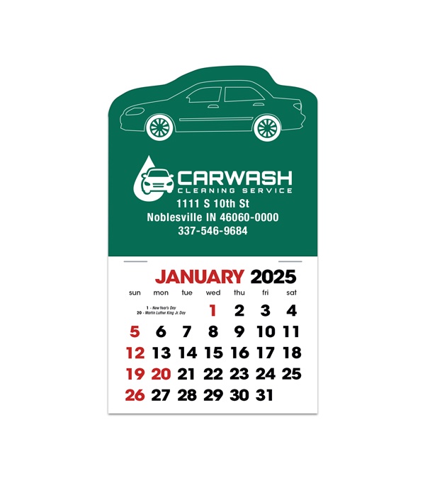 2-Color Stick Up Grid, English (14-Month) Car Shape