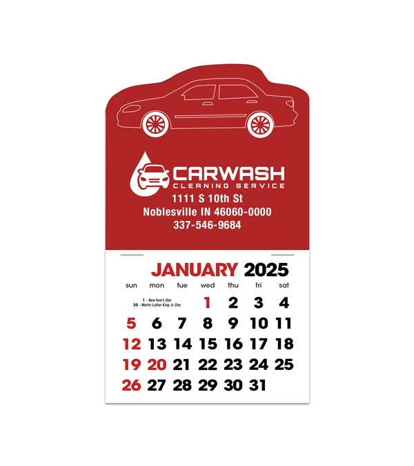 2-Color Stick Up Grid, English (14-Month) Car Shape