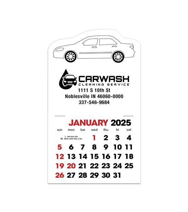 2-Color Stick Up Grid, English (14-Month) Car Shape