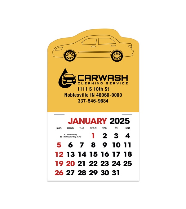 2-Color Stick Up Grid, English (14-Month) Car Shape