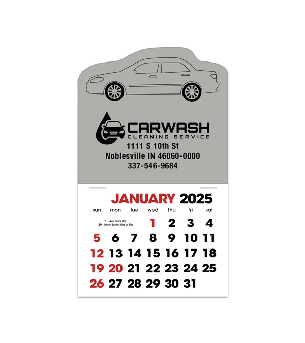 2-Color Stick Up Grid, English (14-Month) Car Shape