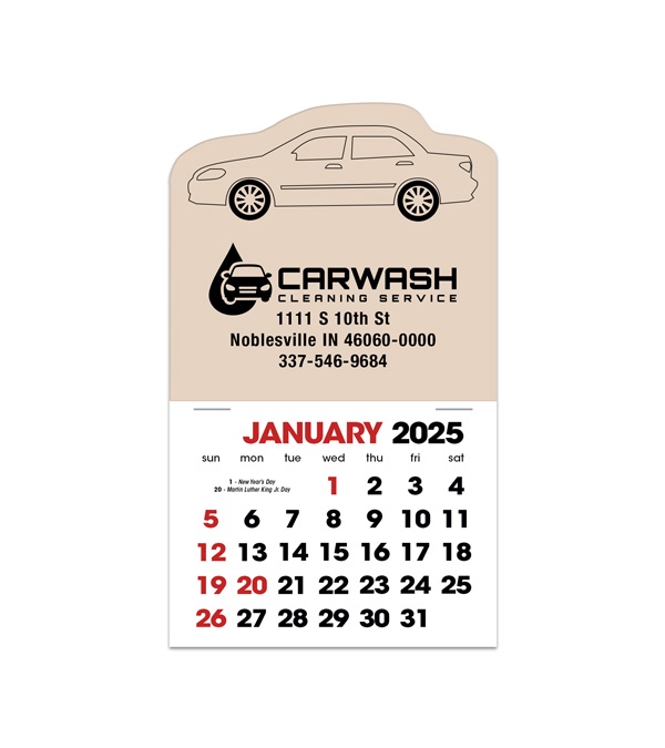 2-Color Stick Up Grid, English (14-Month) Car Shape