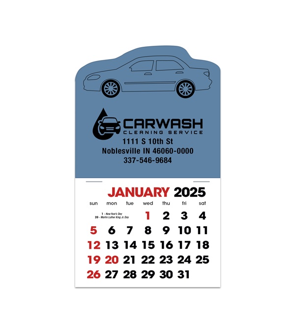 2-Color Stick Up Grid, English (14-Month) Car Shape