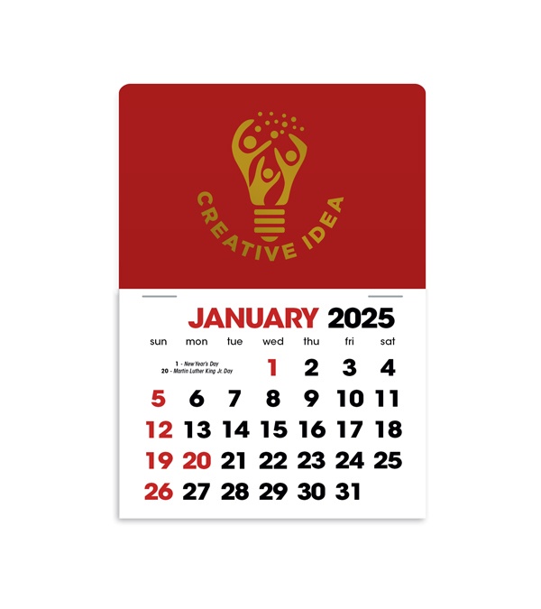 2-Color Stick Up Grid, English (14-Month) Rectangle Shape
