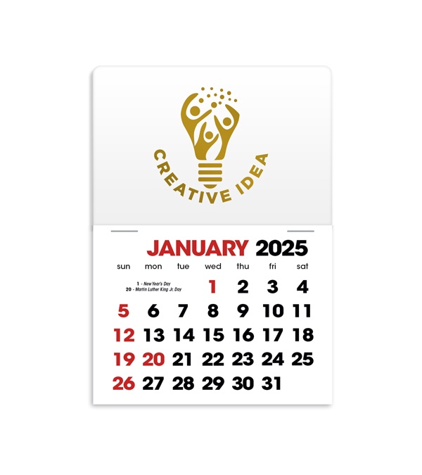 2-Color Stick Up Grid, English (14-Month) Rectangle Shape