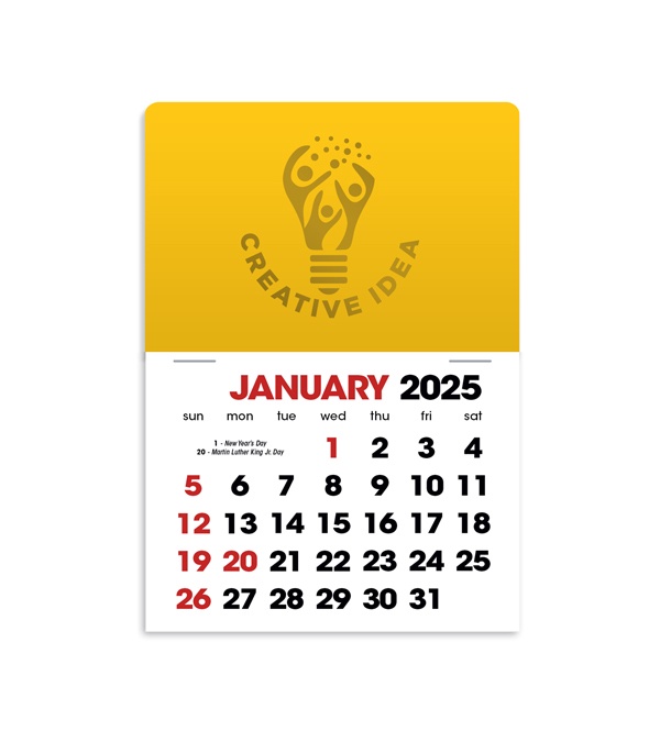 2-Color Stick Up Grid, English (14-Month) Rectangle Shape