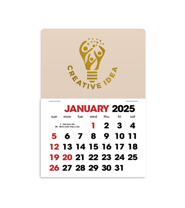 2-Color Stick Up Grid, English (14-Month) Rectangle Shape