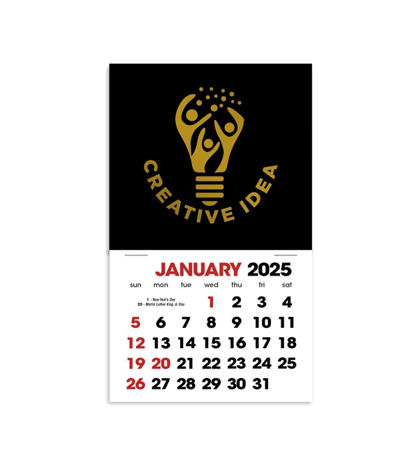 2-Color Stick Up Grid, English (14-Month) Square Shape