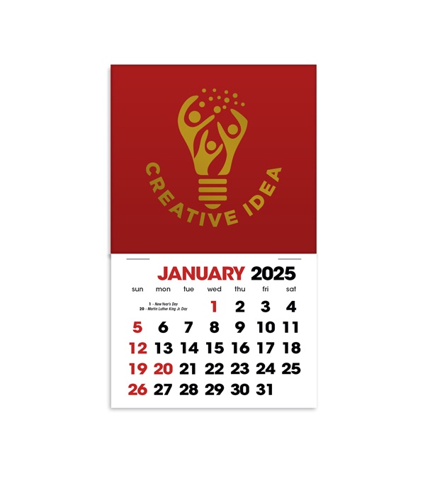 2-Color Stick Up Grid, English (14-Month) Square Shape