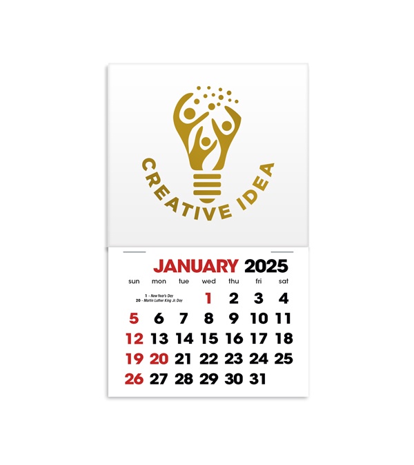 2-Color Stick Up Grid, English (14-Month) Square Shape
