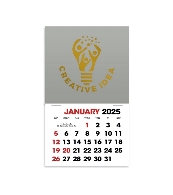 2-Color Stick Up Grid, English (14-Month) Square Shape
