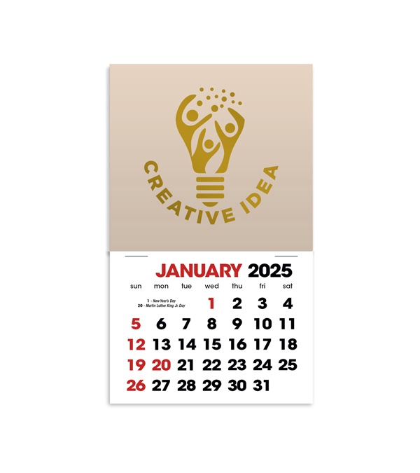 2-Color Stick Up Grid, English (14-Month) Square Shape