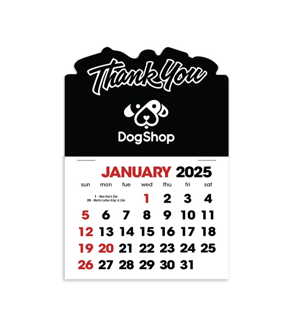 2-Color Stick Up Grid, English (14-Month) Thank You Shape