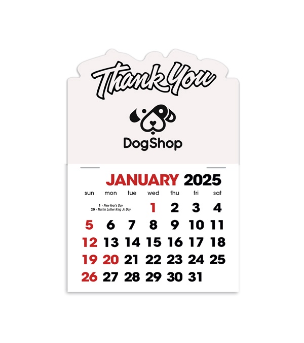 2-Color Stick Up Grid, English (14-Month) Thank You Shape