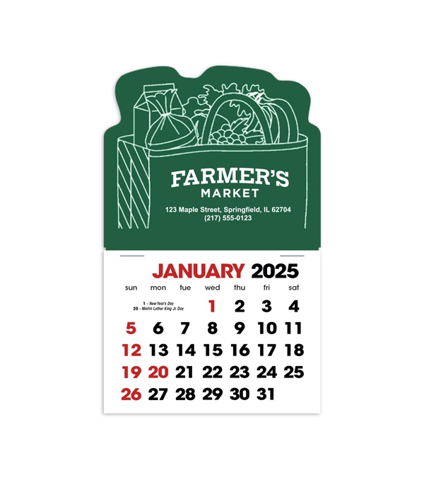 2-Color Stick Up Grid, English (14-Month) Grocery Bag