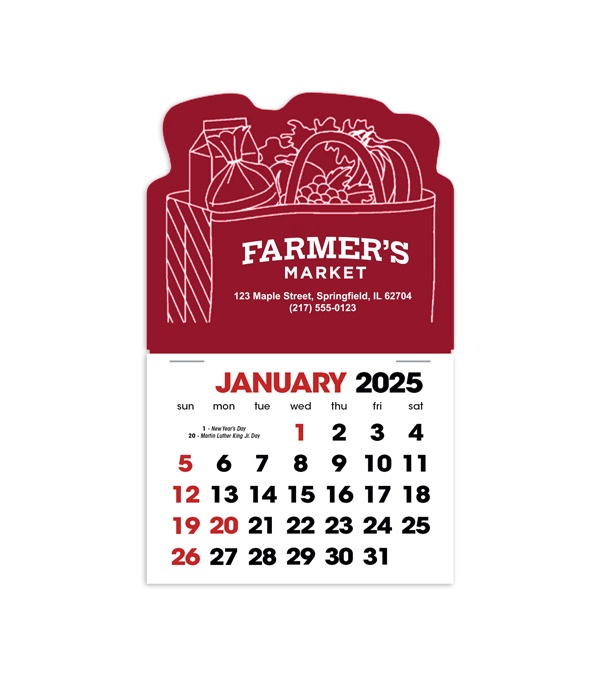 2-Color Stick Up Grid, English (14-Month) Grocery Bag