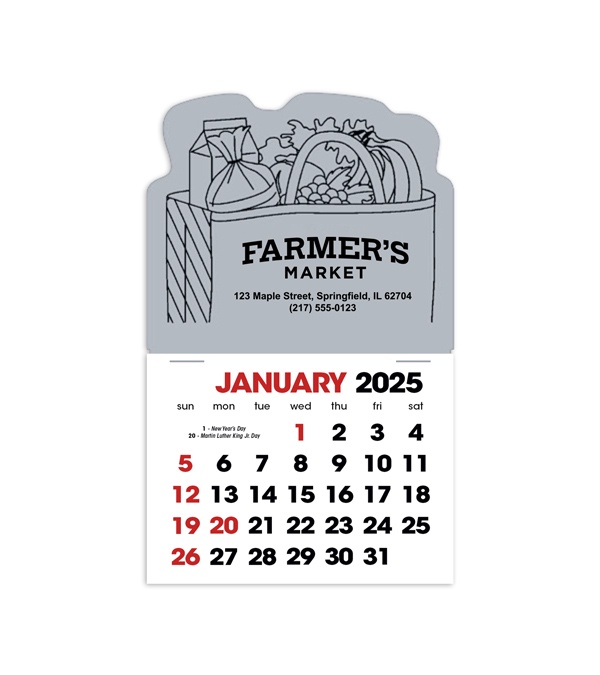 2-Color Stick Up Grid, English (14-Month) Grocery Bag