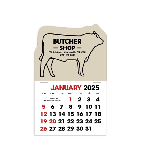 2-Color Stick Up Grid, English (14-Month) Bull