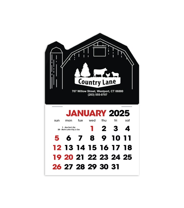 2-Color Stick Up Grid, English (14-Month) Barn
