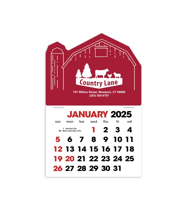 2-Color Stick Up Grid, English (14-Month) Barn