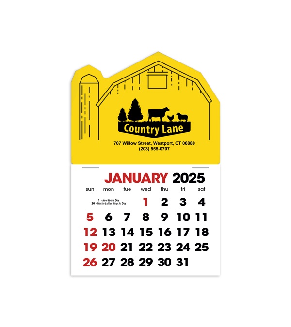 2-Color Stick Up Grid, English (14-Month) Barn