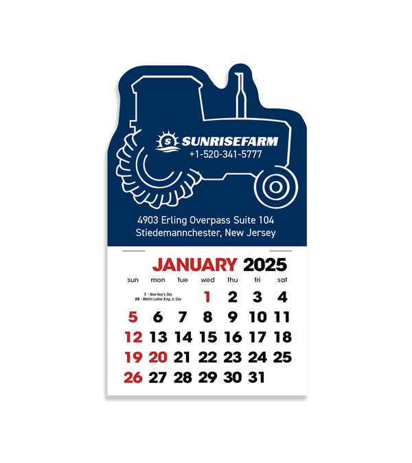 2-Color Stick Up Grid, English (14-Month) Tractor