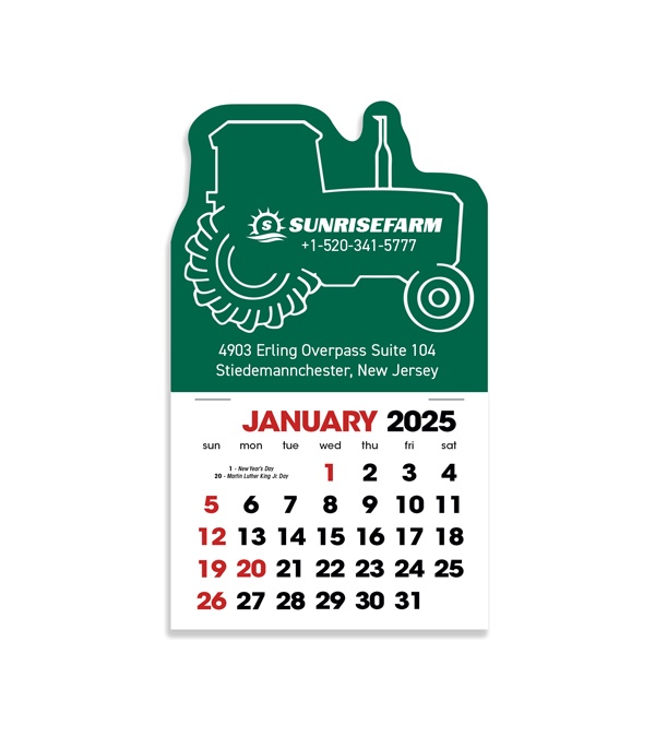2-Color Stick Up Grid, English (14-Month) Tractor