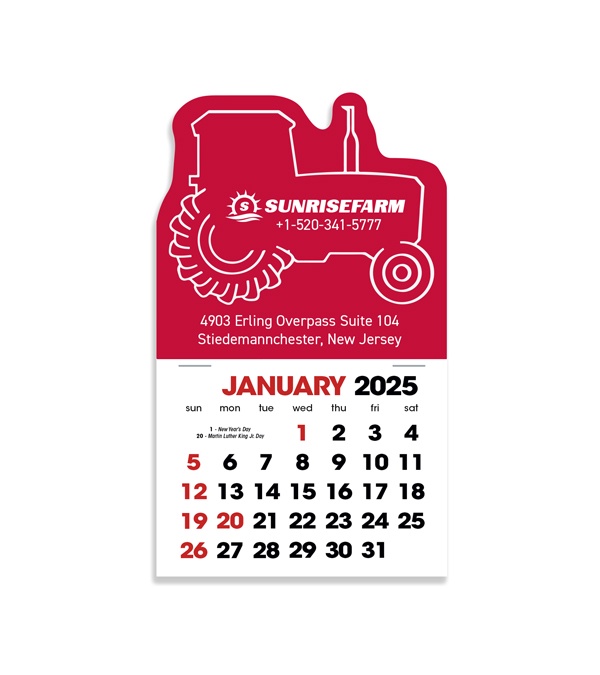 2-Color Stick Up Grid, English (14-Month) Tractor