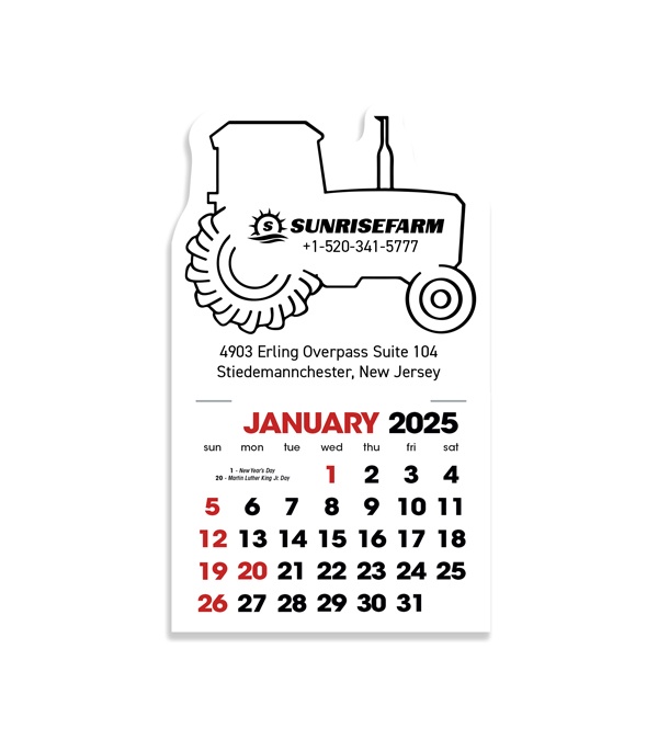 2-Color Stick Up Grid, English (14-Month) Tractor