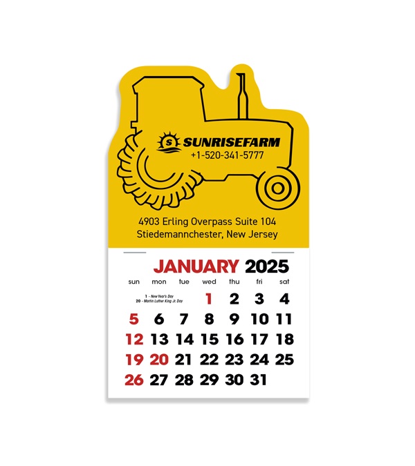 2-Color Stick Up Grid, English (14-Month) Tractor
