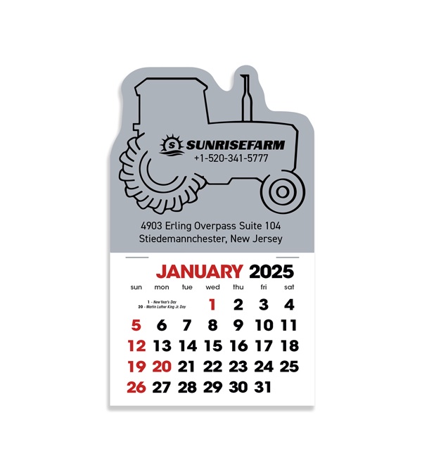 2-Color Stick Up Grid, English (14-Month) Tractor