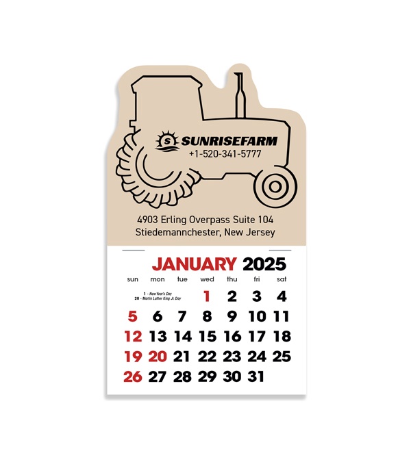 2-Color Stick Up Grid, English (14-Month) Tractor