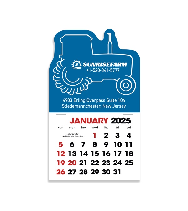 2-Color Stick Up Grid, English (14-Month) Tractor