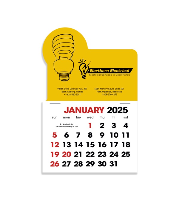 2-Color Stick Up Grid, English (14-Month) Fluorescent Light Bulb