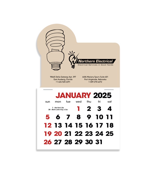 2-Color Stick Up Grid, English (14-Month) Fluorescent Light Bulb