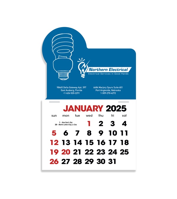 2-Color Stick Up Grid, English (14-Month) Fluorescent Light Bulb