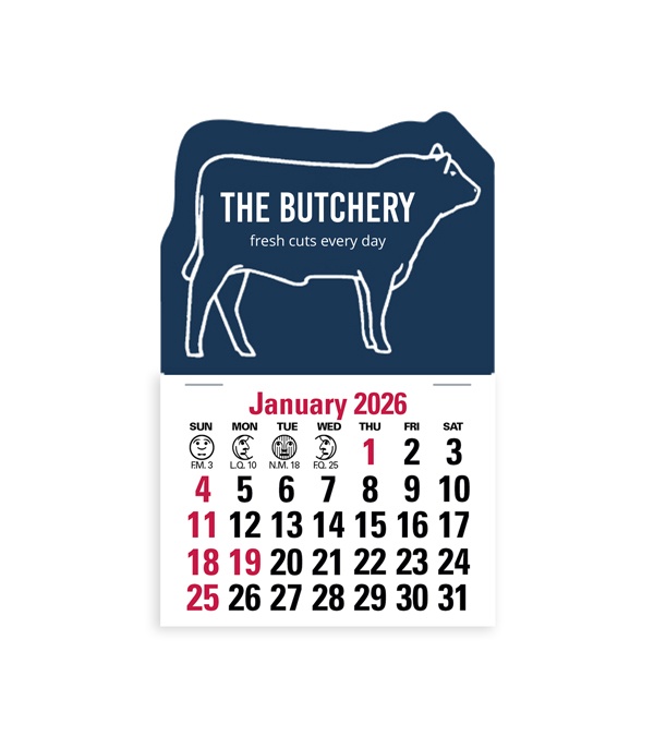 2-Color Stick Up Grid, English (13-Month) Bull 2026
