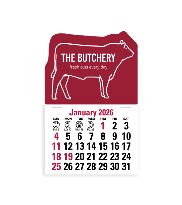 2-Color Stick Up Grid, English (13-Month) Bull 2026