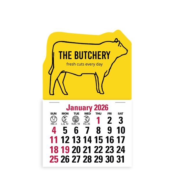 2-Color Stick Up Grid, English (13-Month) Bull 2026