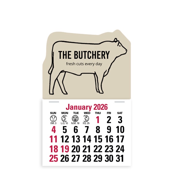2-Color Stick Up Grid, English (13-Month) Bull 2026