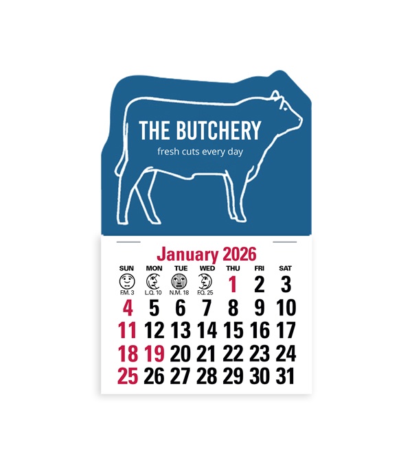 2-Color Stick Up Grid, English (13-Month) Bull 2026