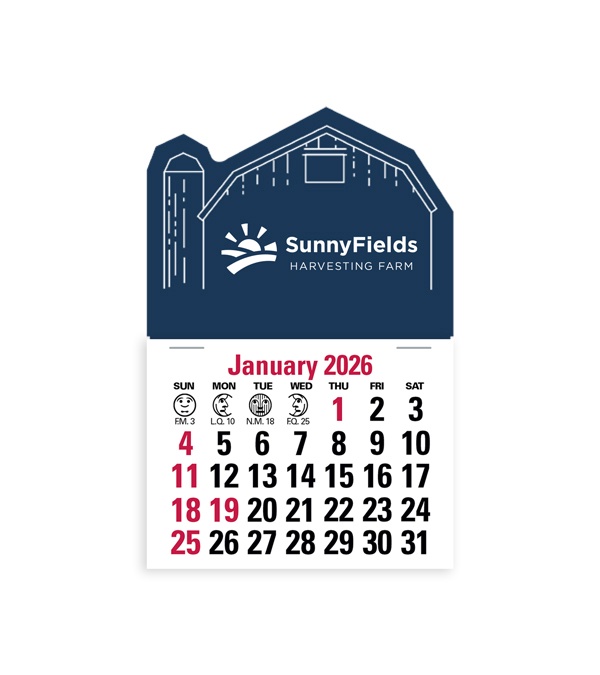 2-Color Stick Up Grid, English (13-Month) Barn 2026