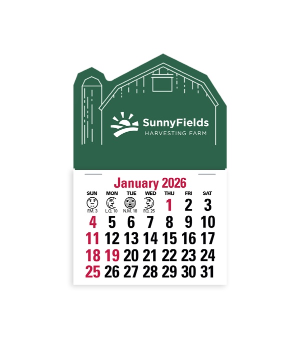 2-Color Stick Up Grid, English (13-Month) Barn 2026