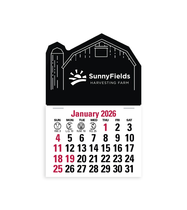 2-Color Stick Up Grid, English (13-Month) Barn 2026