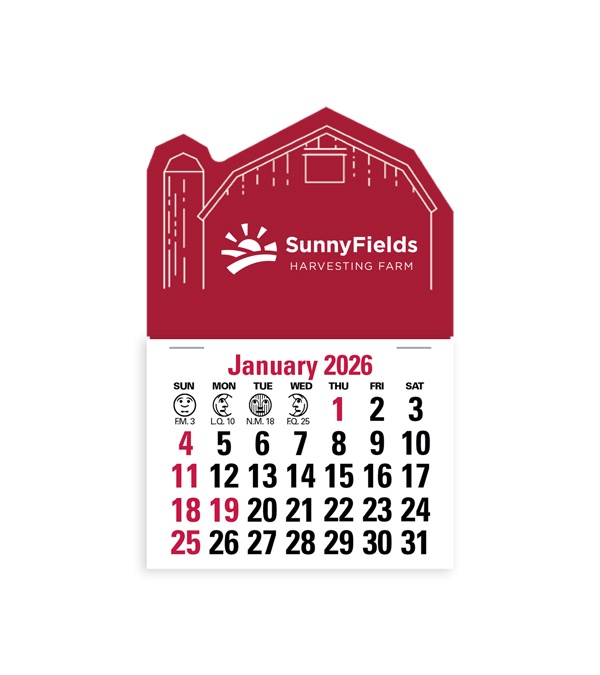 2-Color Stick Up Grid, English (13-Month) Barn 2026